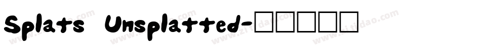 Splats Unsplatted字体转换